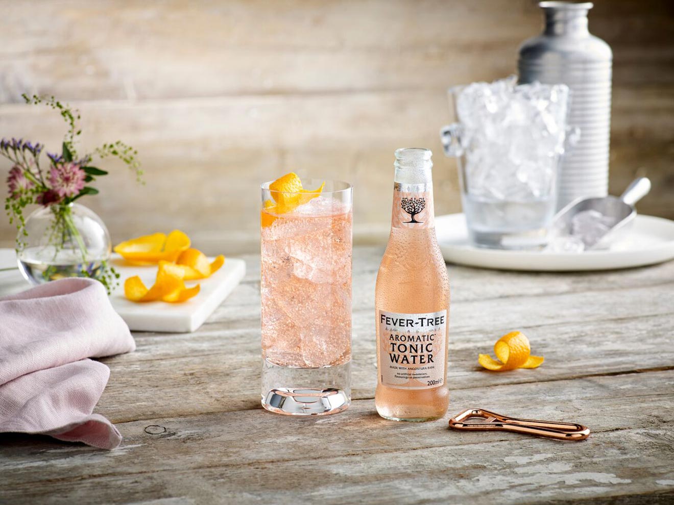 The Babe with Monday Gin & Fever-Tree Aromatic Tonic with lemon