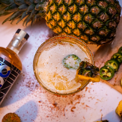 Spicy Pineapple Mezcal Sour
